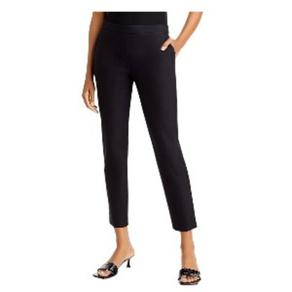 Theory Thaniel Approach Stretch Cropped Pants in Black 6 NWT